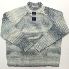 Women's Chaps Mockneck Ribbed Winter Sweater - Blue Multi - XXL