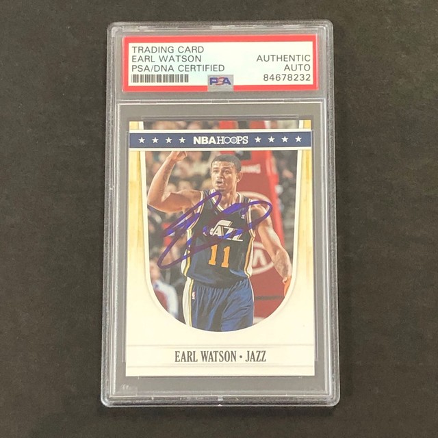 2012-13 Panini Hoops #237 Earl Watson Signed Card PSA Slabbed Jazz