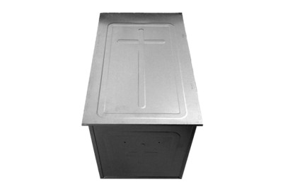 Kasten aus verzinktem Blech für Beinhäuser 55 cm