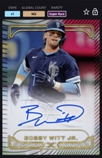 Topps Bunt DIGITAL 2023 Defining Image Base Signature Bobby Witt Jr