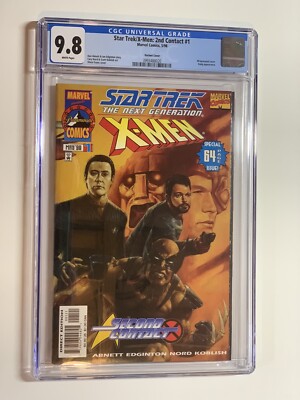 Star Trek / X-men 1 cgc 9.8 variant 2nd contact 1998