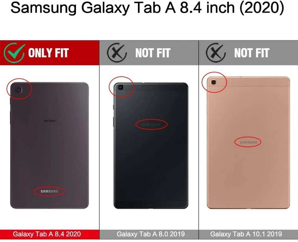 Funda para tablet Samsung Galaxy Tab A 8.4/T307 resistente a prueba de golpes de goma con soporte Foto 2 de 4