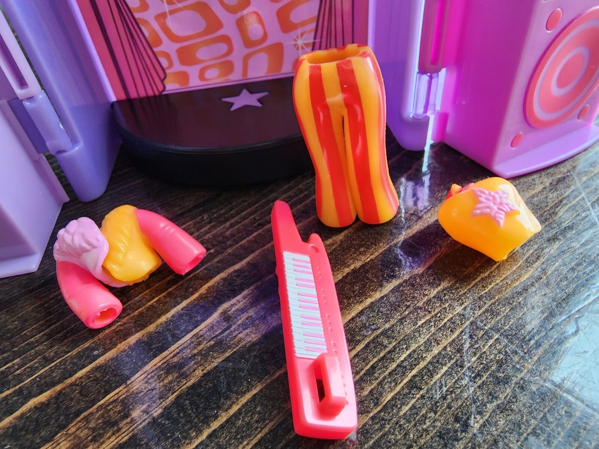 Mattel 2002 Polly Pocket Rock N Pop Concert Stage VINTAGE Set EUC