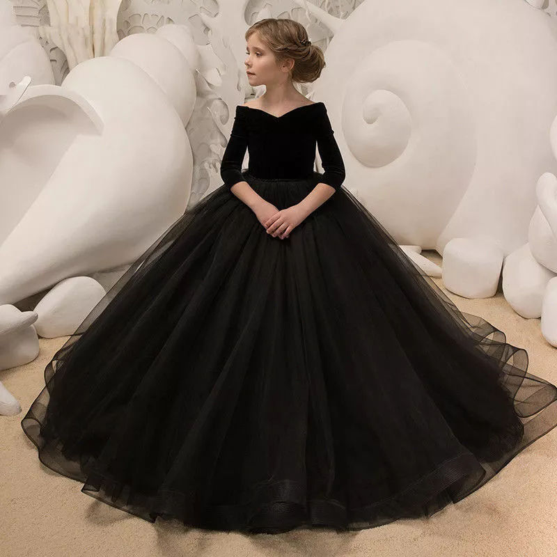 Amazon.com: Flower Girls Dresses Sparkly Tulle Princess Pageant Ball Gown  Off The Shoulder First Communion Dresses for Girls Blush 2: Clothing, Shoes  & Jewelry