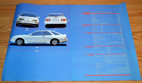 1988 MERKUR XR4Ti SPECS ORIGINAL DEALER ADVERTISEMENT PRINT AD 88 | eBay