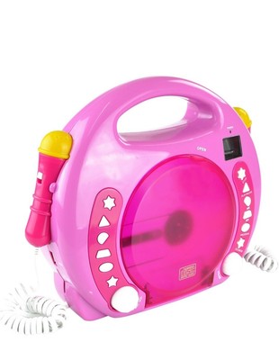 X4 TECH Bobby Joey CD Player für USB-Stick SD-KarteMP3-CD 2X Mikrofone Karaoke