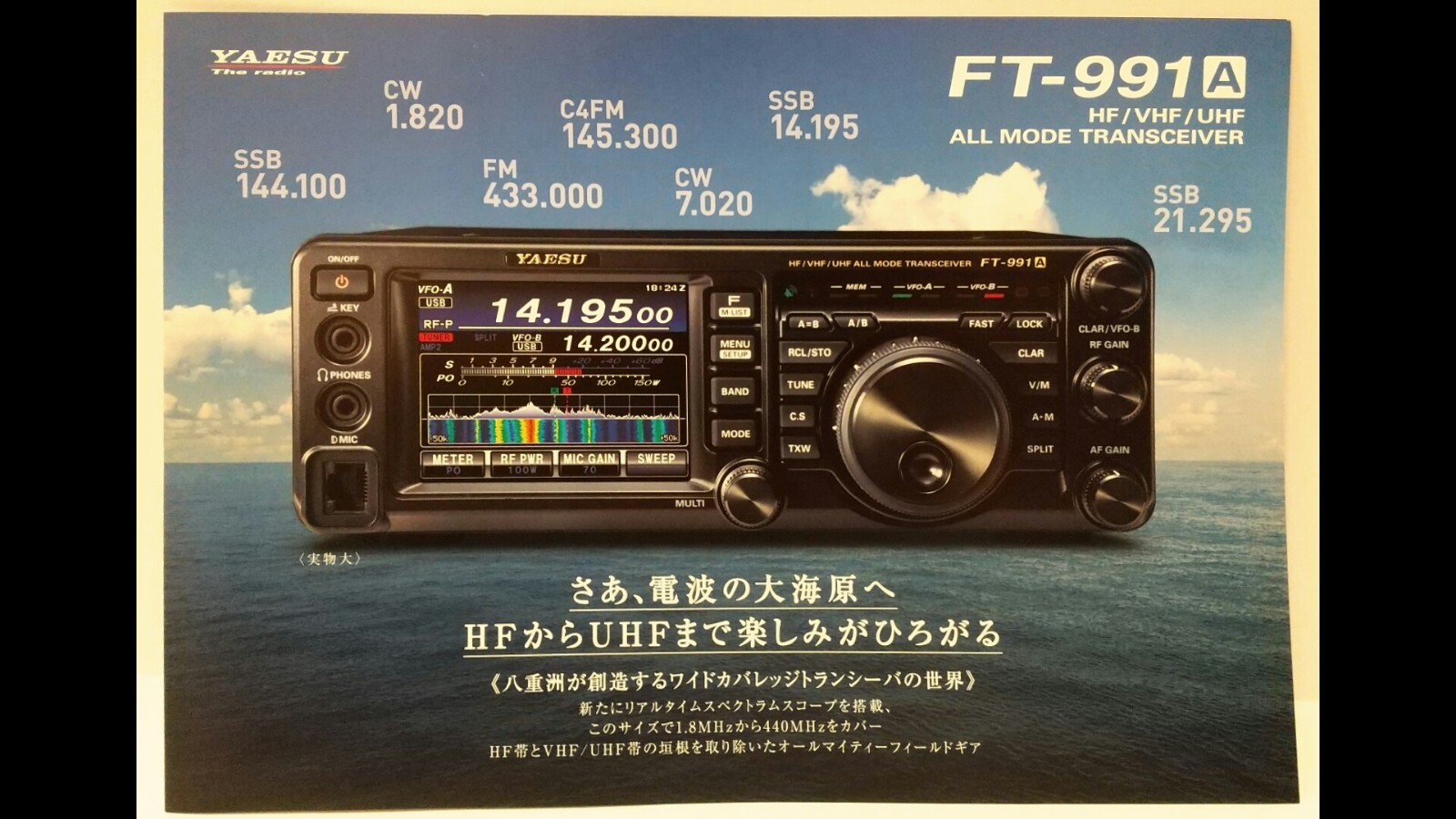 YAESU FT991A All Mode Ham Transceiver 100W HF/VHF/UHF/50/144/430MHz