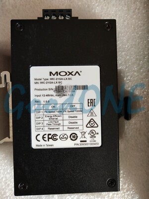 New MOXA IMC-21GA-LX-SC Single Mode Gigabit Optical Transceiver SC Interface