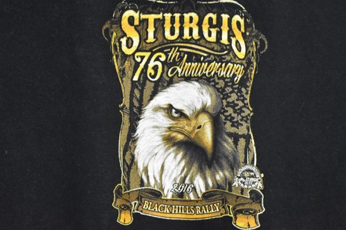 Sturgis 76th Anniversary 2016 Black Hills Rally Bald Eagle T Shirts 2XL - Picture 4 of 5