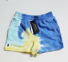 Polo Ralph Lauren Little Girls Tie Dye Cotton French Terry Short Sz 5 - NWT