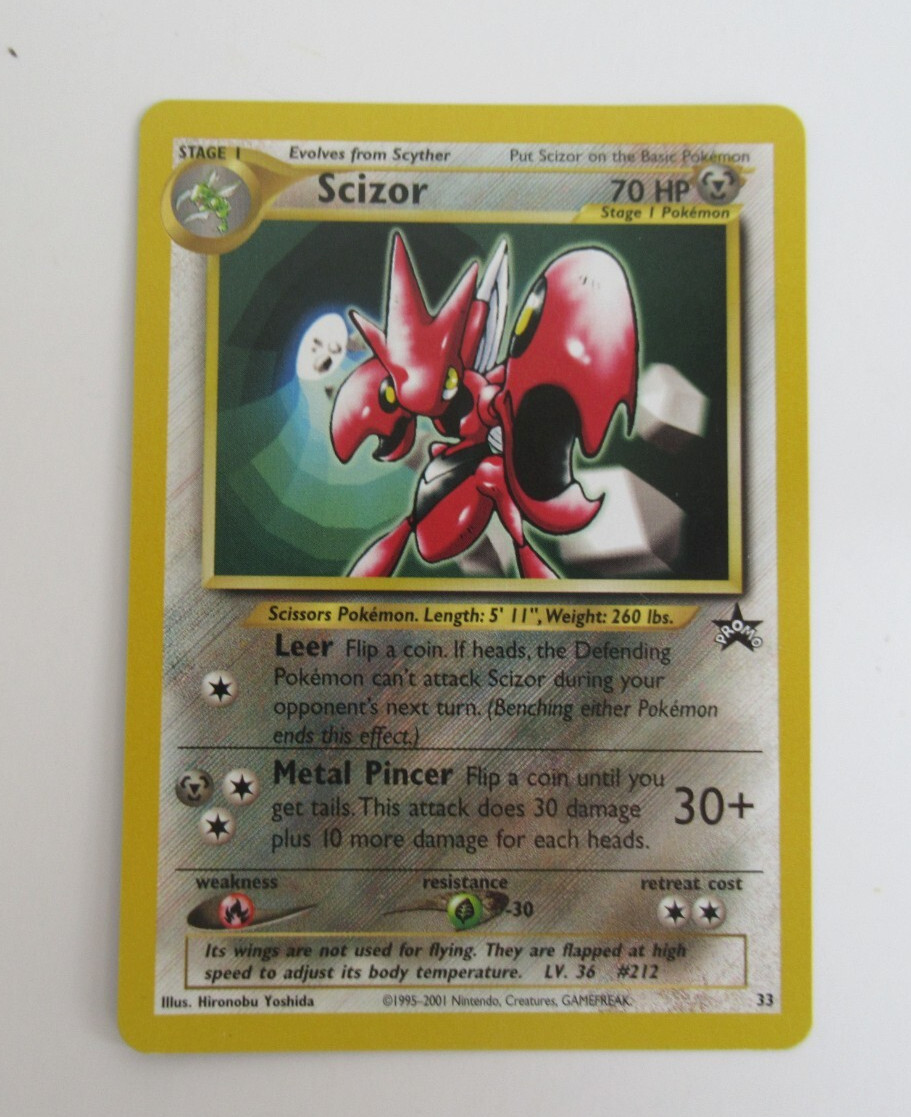 Scizor #33 Black Star Promo Rare Vintage Pokemon Card - NM