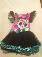Size 4 6 Day of the dead skeleton costume dress Skully Sweetie small