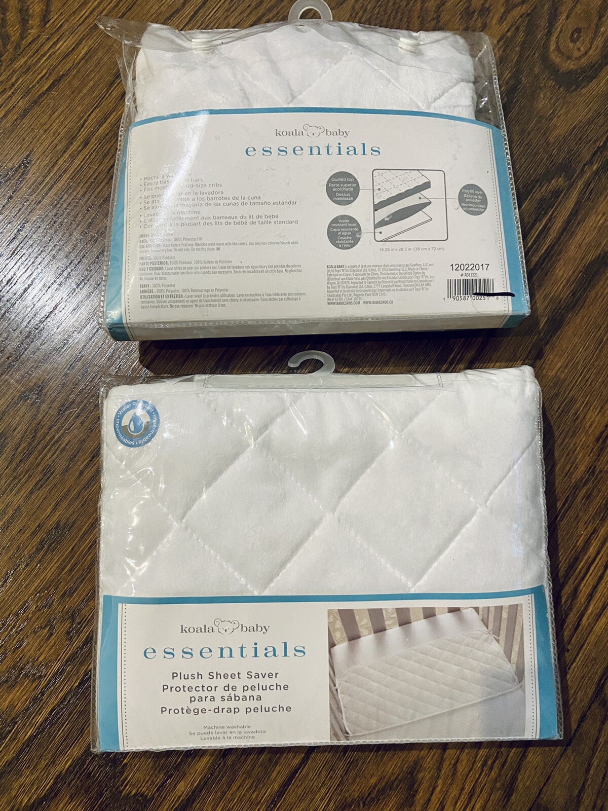 NEW Lot of 2 Koala Baby Essentials Plush Sheet Saver eBay