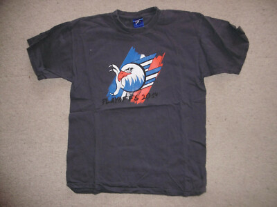 Blaues Adler Mannheim Eishockey Playoffs 2014 T-Shirt Gr.L kurzarm