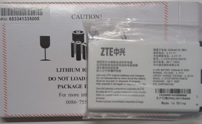 BRAND NEW SEALED OEM ORIGINAL ZTE MF91 MF90 LI3723T42P3H704572