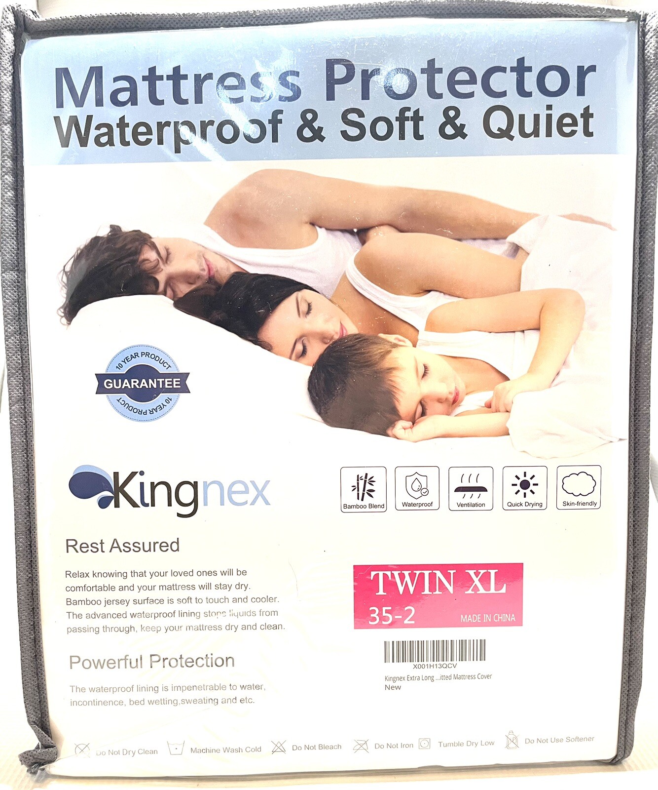 Mattress Protector Waterproof Breathable Bamboo Blend Twin XL-image