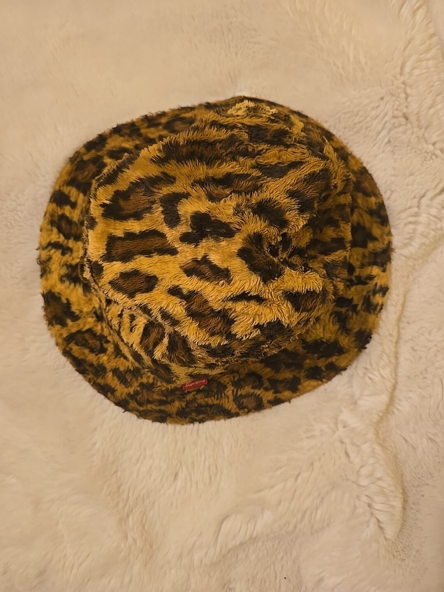 Supreme Fur Crusher レオパード バケットハット Supreme Fur Crusher Bucket Hat Leopard Sz M/L SS14 100% Authentic