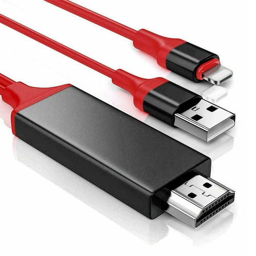 HDMI Mirroring Cable Phone to HDTV Adapter For iPhone 14/13/12/11/XS/Max/XR 67/8 - Picture 5 of 24
