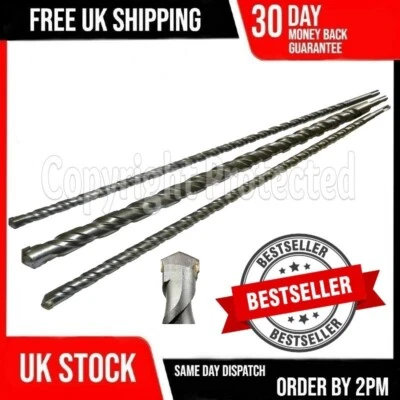 BB 3PC EXTRA LONG REACH 1 METRE 1M 1000MM SDS MASONRY MASONARY BRICK DRILL BIT SET