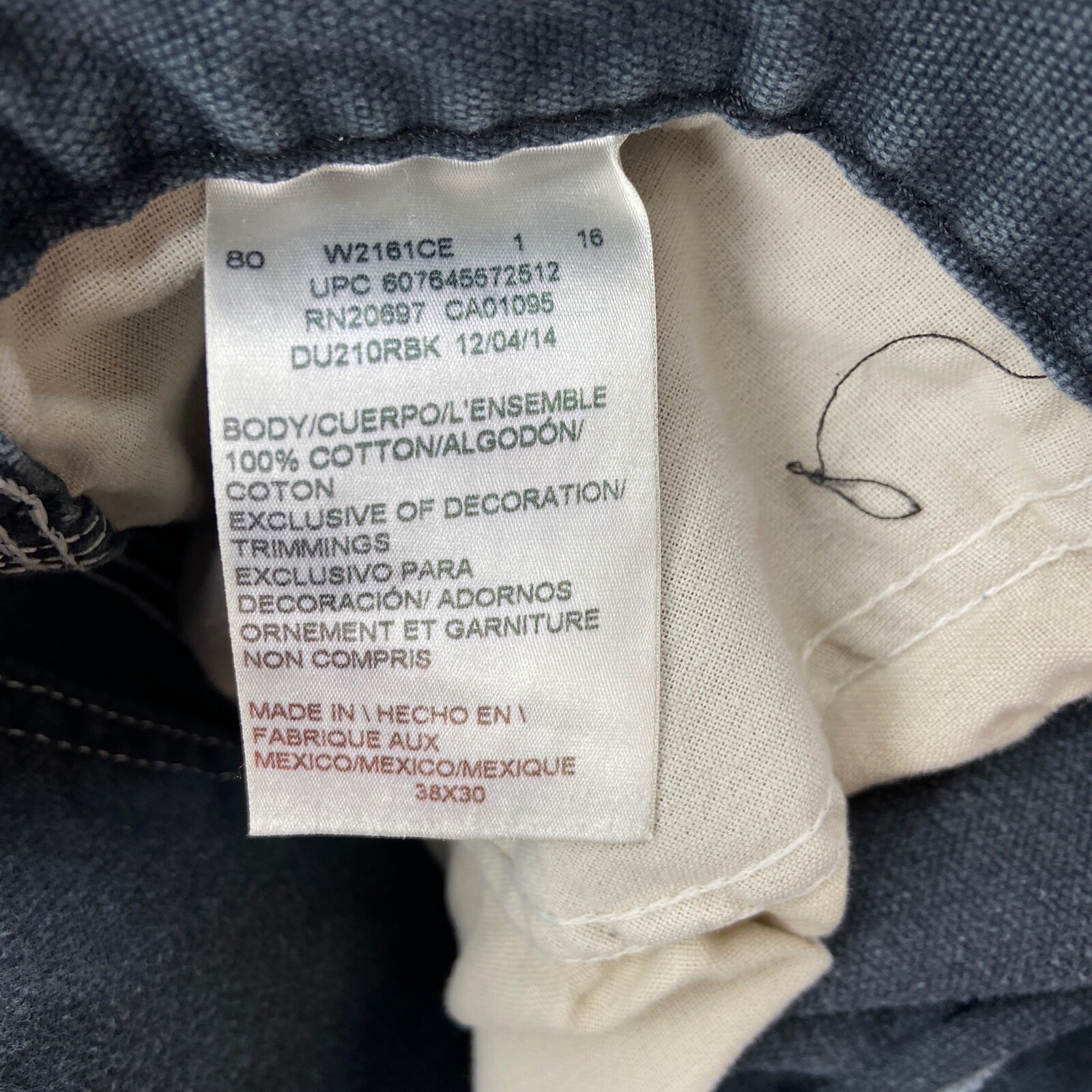 Dickies Jeans Mens 38 Gray Denim Pants Work Wear Outdoors 38x30