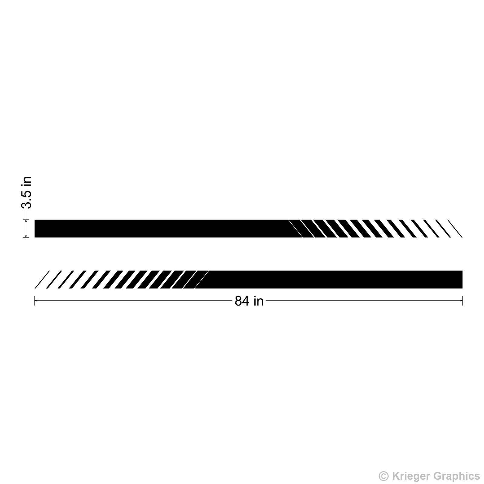 Universal 3M Vinyl Faded Rocker Panel Stripes for any Car or Truck DIY ...