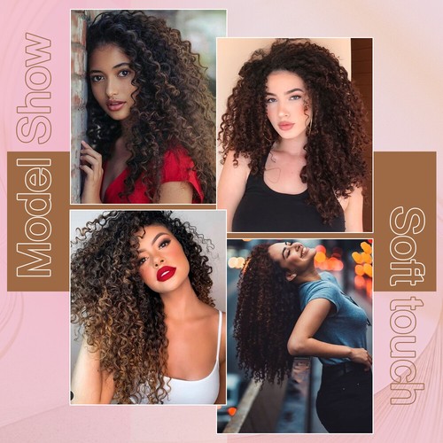 100% Real Natural Water Wave Crochet Braids Deep Curly as Human Hair Extensions - Picture 13 of 45