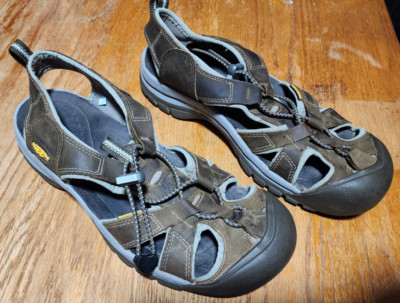 Keen Venice H2 Brown Leather Hiking Sandals Women's Size US 8 Outdoor Closed Toe