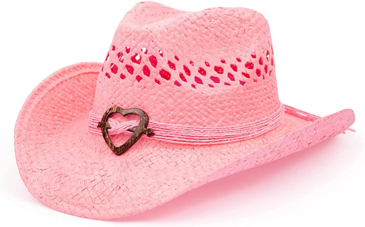 TOVOSO Western Cowgirl Hat, Straw Cowboy Hat for Women with Shapeable Brim, Bead