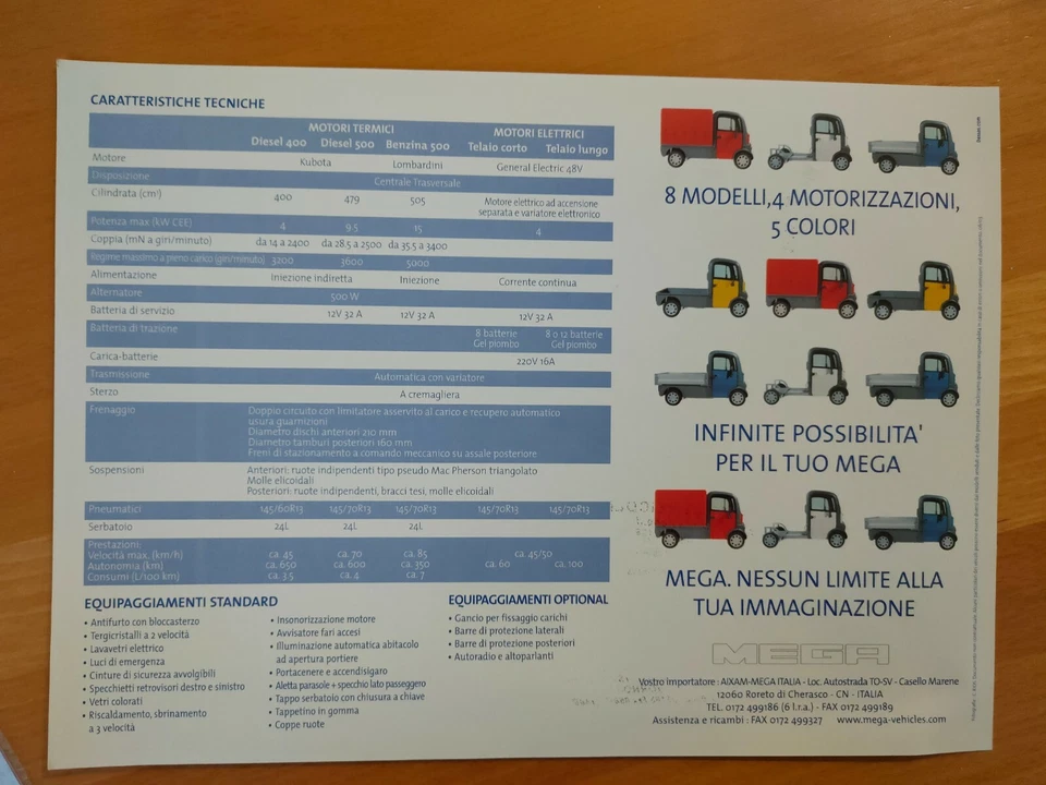 Depliant Brochure MEGA VEICOLI UTILITARI ULTRA LEGGERI + scheda tecnica - Immagine 3 di 3