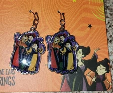 Disney Claire’s Halloween Hocus Pocus Sanderson Sisters Earrings NEW