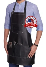 Capa de delantal de peluquero y peluquería para corte de pelo de cuero US NUEVO