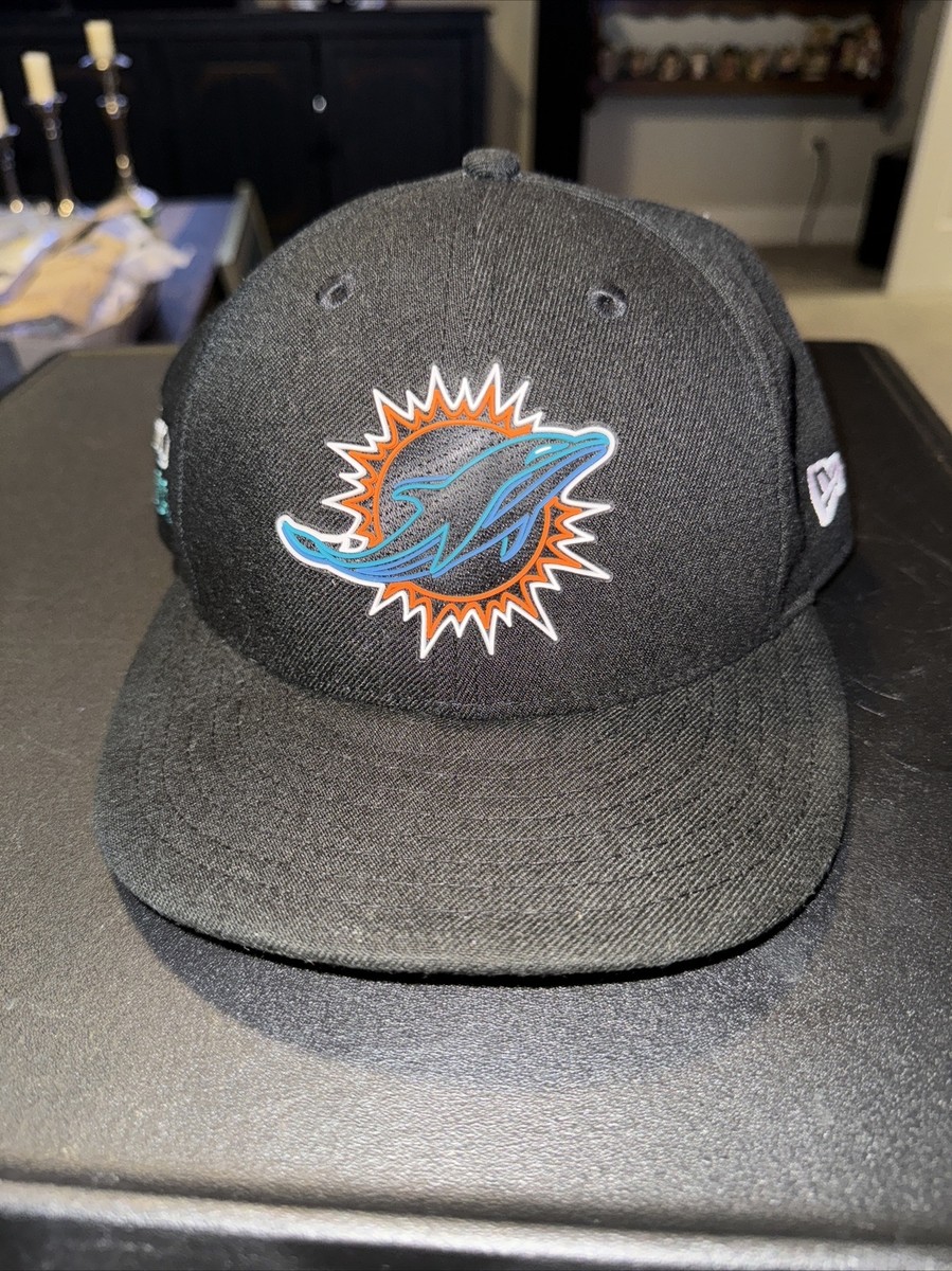 Miami Dolphins Fitted Hat Cap Size 1/8 New Era 59Fifty