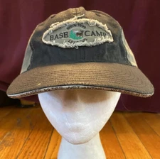 Vintage! Base Camp Black snapback dad hat adjustable one size hunt baseball cap