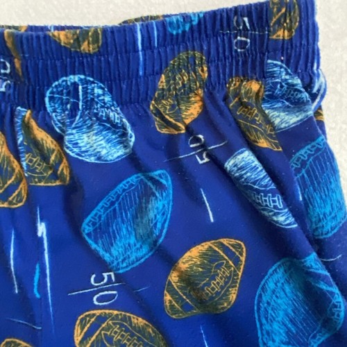 Football Pajama Bottoms Kids Child Sleepwear No Tag Blue For Size Check Pictures - Picture 2 of 6