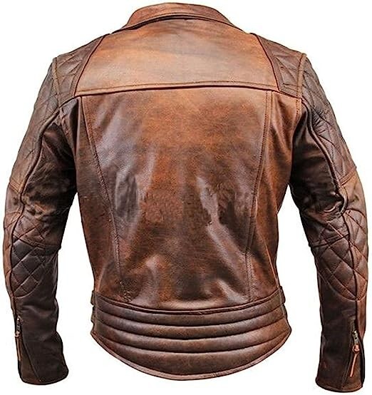 Men's Classic Vintage Distressed Leather Jacket / Coat for Men's Classic Vintage Distressed Leather Jacket / Coat for