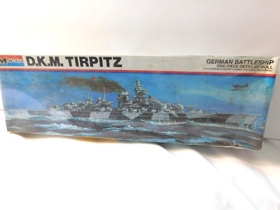 Vintage Monogram D.K.M. TIRPITZ German Battleship 1977