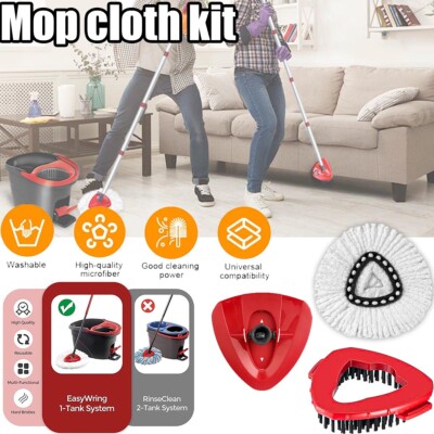 4-Pack Microfiber Mop Head Refills For O-Cedar RinseClean Spin Mop - Blue, Easy To Replace 6 thumbnail image