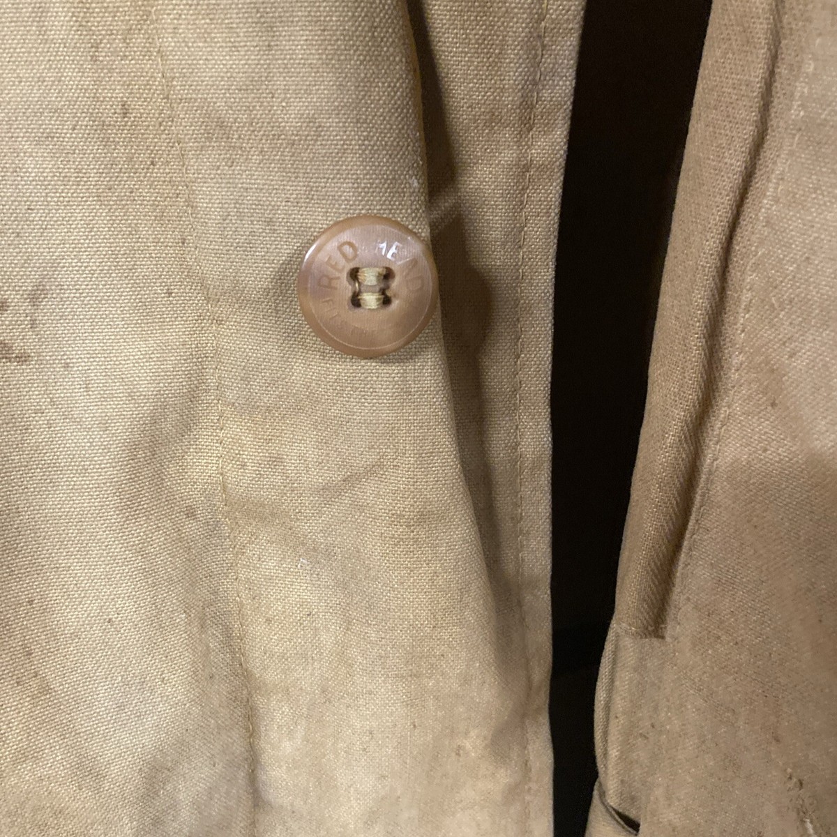 1930's Redhead Brand Bone Dry Canvas Workwear Hunting Jacket Chore