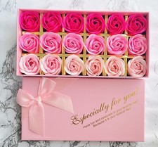 Floral Bath Soap Scented Roses  Soap Flower Petals  18 Pink Red Shades Roses
