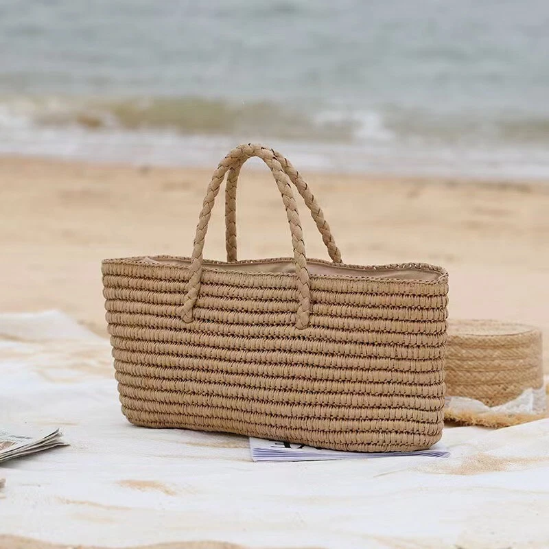 Straw Bag for Womens Summer Beach Bag Woven Tote Bag Large Rattan Shoulder Bag eBay