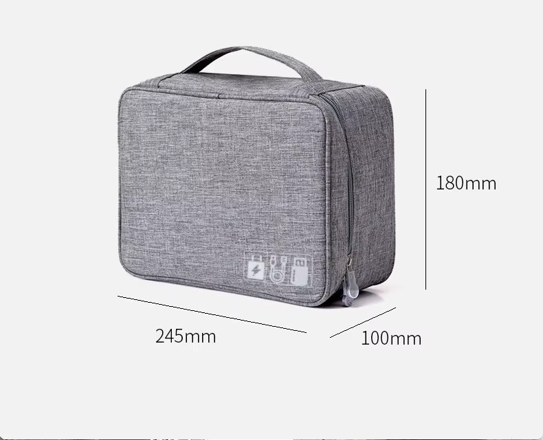 Двухслойный дорожный органайзер для гаджетов электроника аксессуары сумка для хранения - Изображение 4 из 4