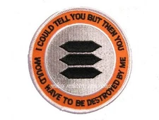 Black Ops Area 51 I Could Tell You Have To Be Destroyed Book Series Cover Patch