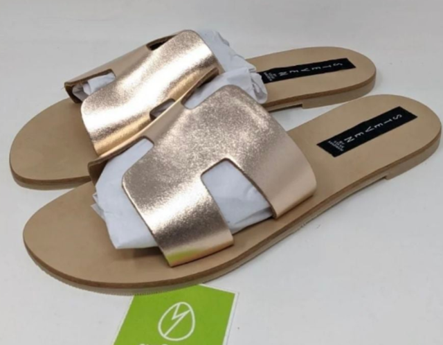 steve madden greece sandals rose gold