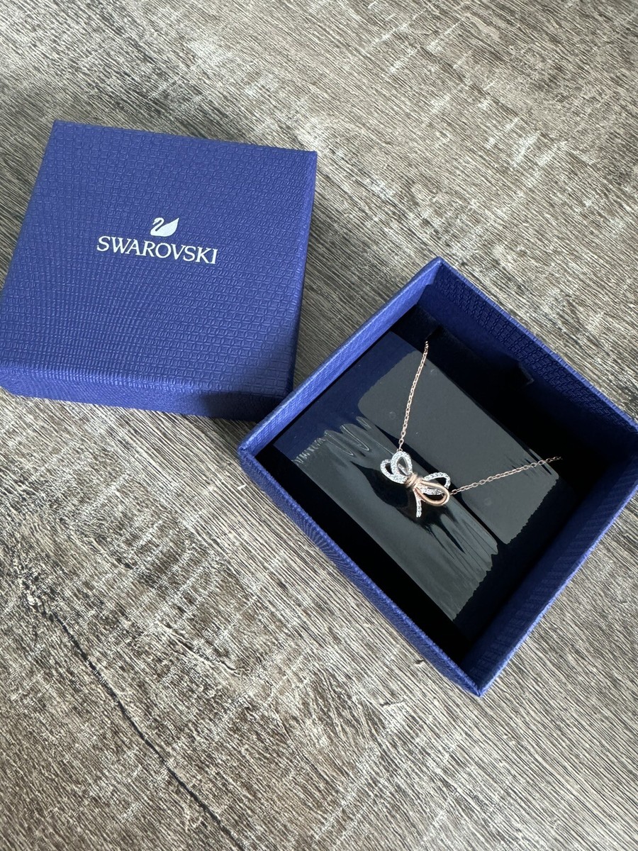 Swarovski Lifelong Bow pendant Bow, White, Mixed metal Swarovski Lifelong Bow pendant Bow, White, Mixed metal