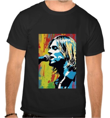 Kurt Cobain NIRVANA Rock Music SCHWARZE T-Shirt - 1152