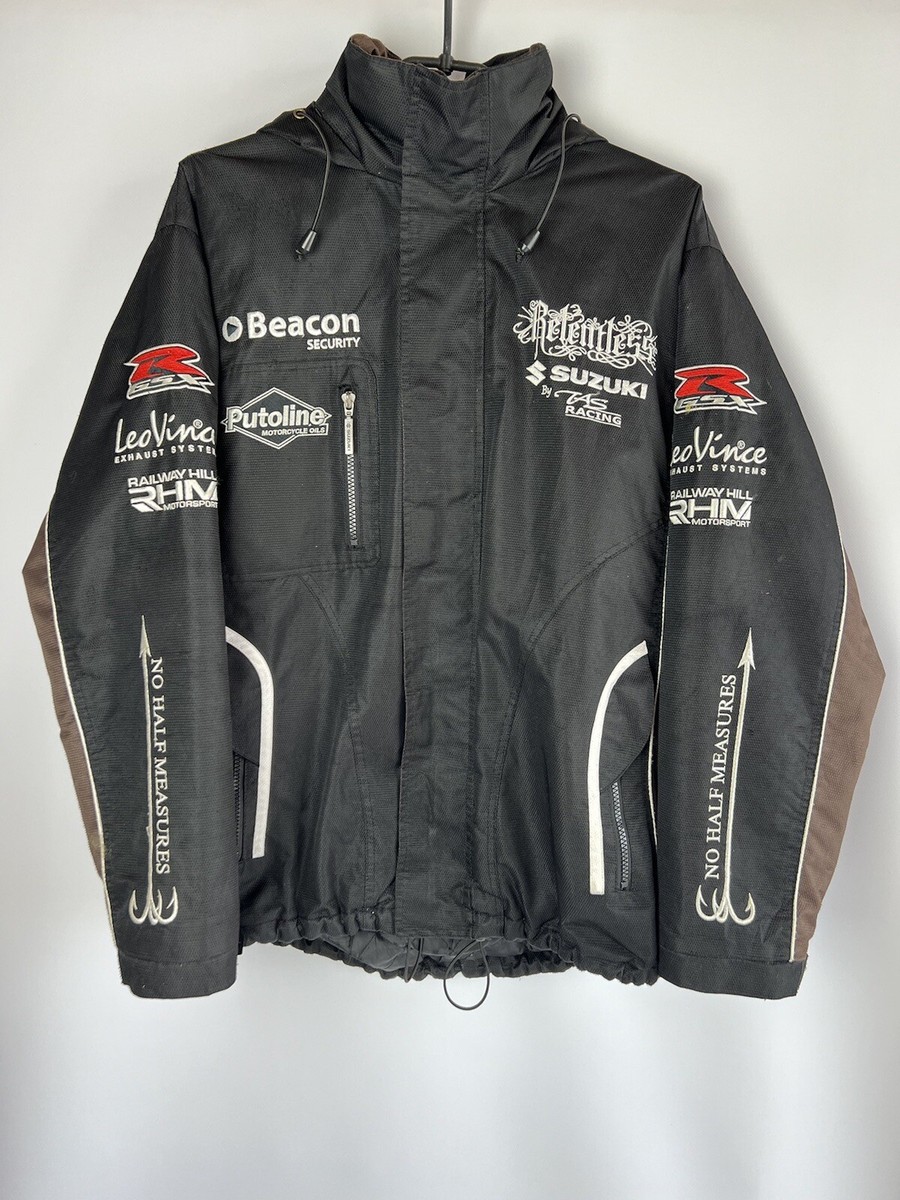 Vintage Suzuki Relentless Motor Sports Black Racing Jacket Vintage Suzuki Relentless Motor Sports Black Racing Jacket