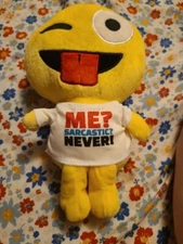 Emoji Pals ME? SARCASTIC? NEVER! Plush Stuffed Animal Pillow Toy