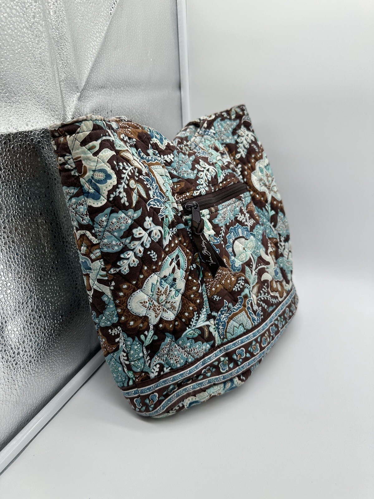 Vera Bradley Java Blue Brown purse ( Poor Conditi… - image 4