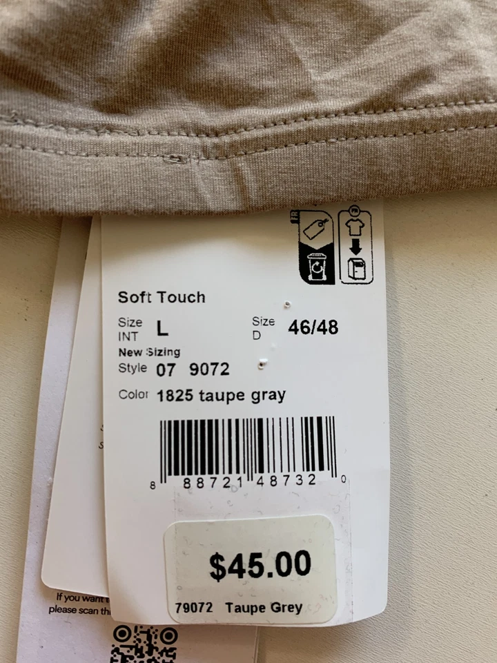 ¡NUEVO CON ETIQUETAS! Ropa interior Hanro para mujer talla L tacto suave modal boyleg 79072 gris topo Foto 3 de 4