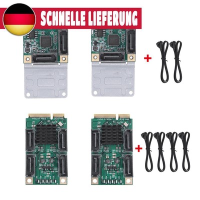 Mini PCI-E To SATA3.0 Adapter M.2 PCI-E 2.0 Expansion Card B+M Key 2/4 SATA 3.0